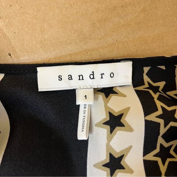 Sandro Star Zipper Printed Blouse - Picture 6 of 6